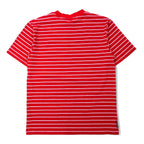 SANTA CRUZ Border T-shirt L Red Cotton Stretch One Point Logo Embroidery