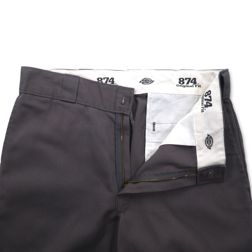 Dickies 874 Original Fit Chino Work Pants L Grey Polyester Cotton