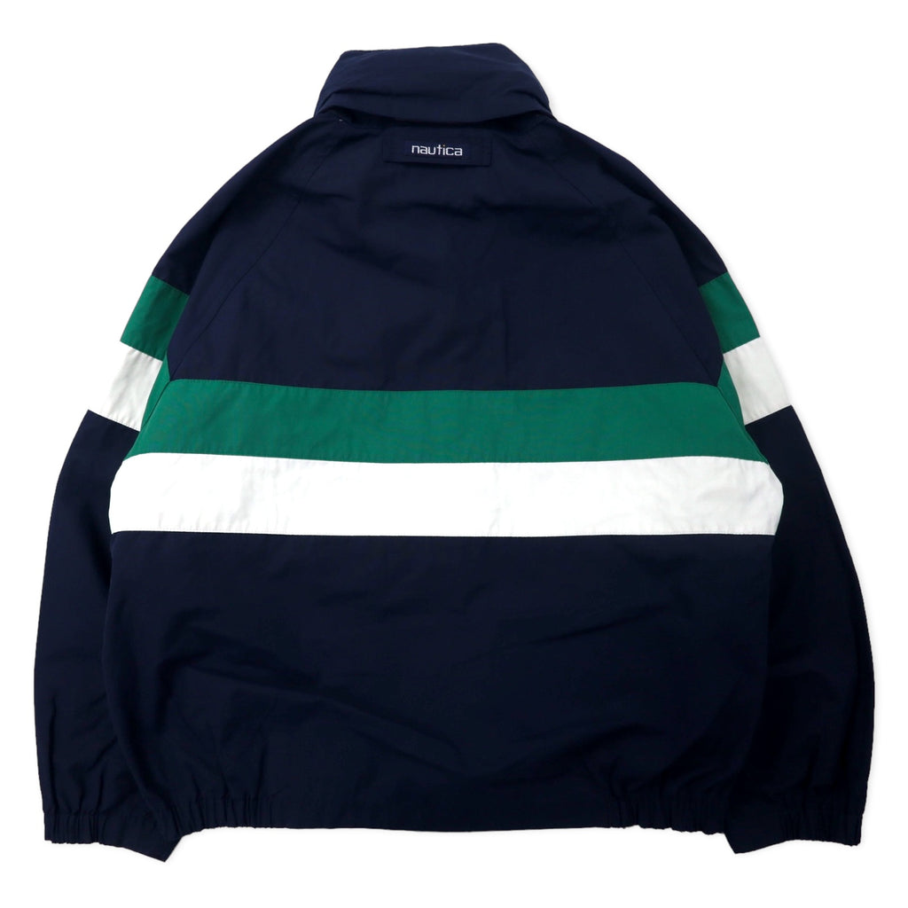 nautica 90's Sailing Jacket M Navy Cotton Hood Storage Type