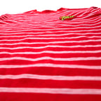 SANTA CRUZ Border T-shirt L Red Cotton Stretch One Point Logo Embroidery