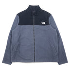 日本然リトテ-古着オンライン-THE NORTH FACE バイカラー フリースジャケット XXL ブラック グレー ポリエステル ロゴ刺繍 NF0A7UJP-THE NORTH FACE by collar fleece jacket XXL black gray polyester logo embroidery NF0A7UJP