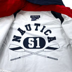 nautica 90's Sailing Jacket M Navy Cotton Hood Storage Type