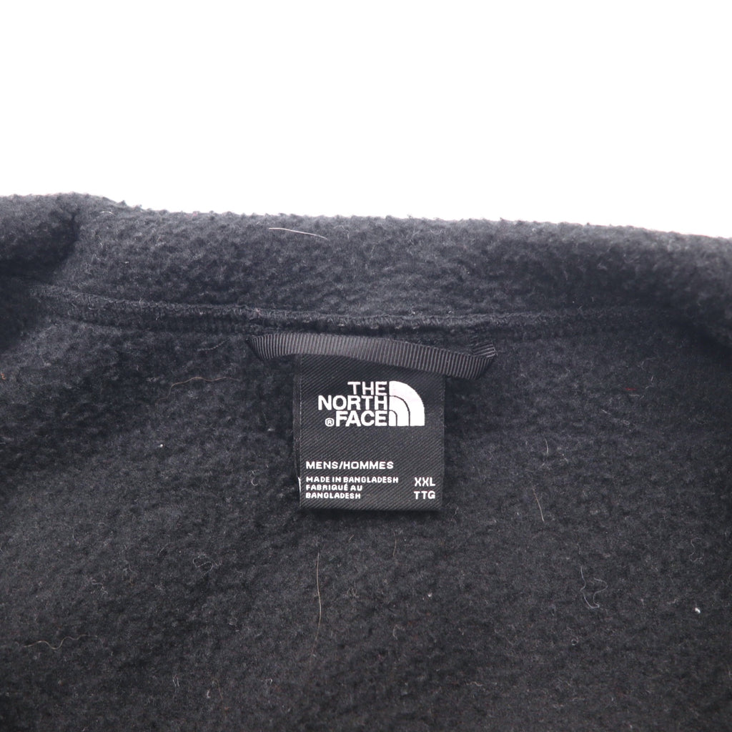 THE NORTH FACE Bicolor Fleece Jacket XXL Black Grey Polyester Logo Embroidery NF0A7UJP