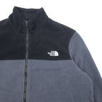 THE NORTH FACE Bicolor Fleece Jacket XXL Black Grey Polyester Logo Embroidery NF0A7UJP