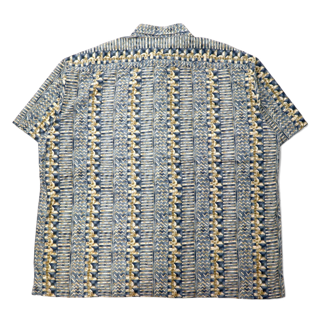 Pierre Cardin 90s Retro All-Over Print Short Sleeve Shirt Aloha Shirt 3XLT Grey Cotton Big Size