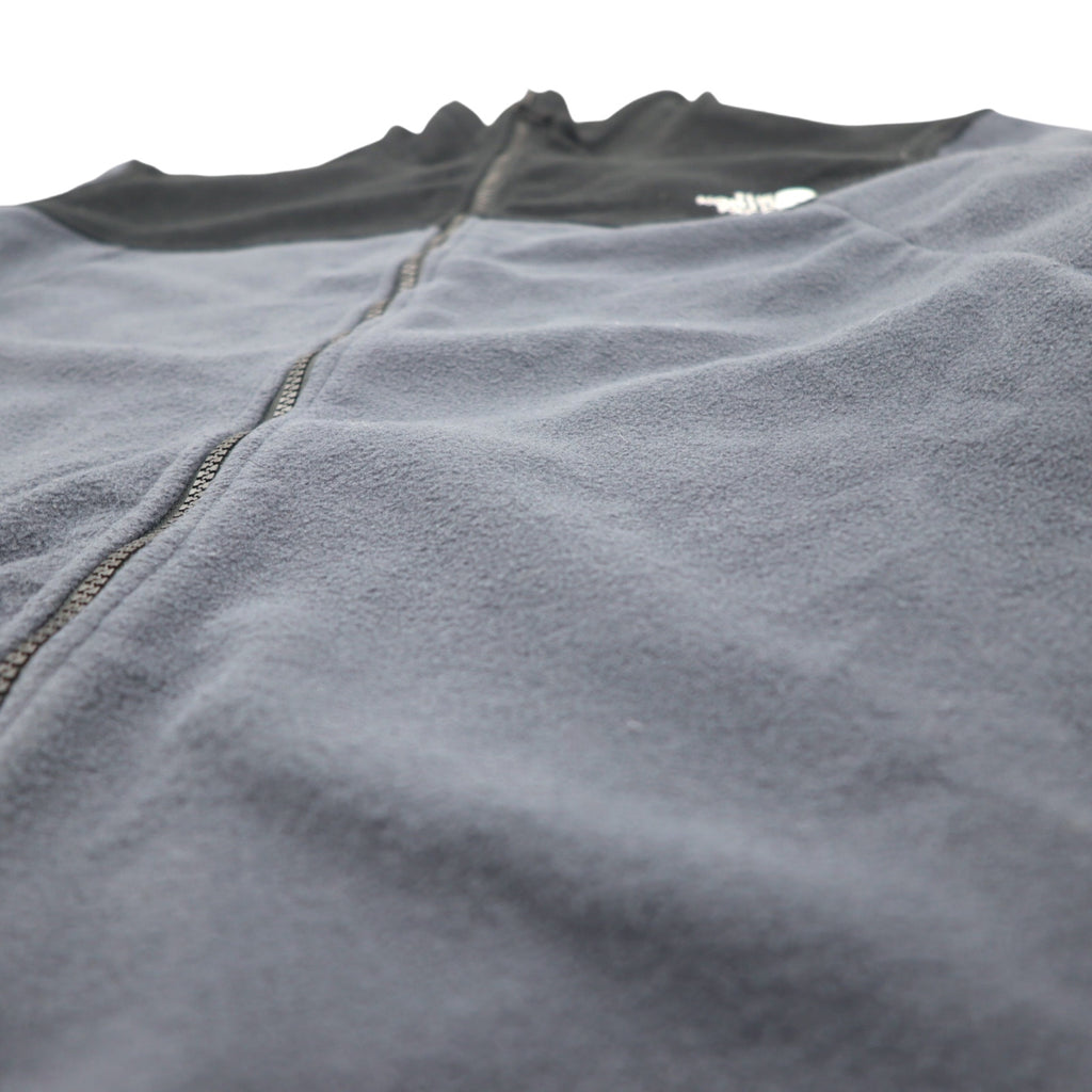 THE NORTH FACE Bicolor Fleece Jacket XXL Black Grey Polyester Logo Embroidery NF0A7UJP