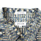 Pierre Cardin 90s Retro All-Over Print Short Sleeve Shirt Aloha Shirt 3XLT Grey Cotton Big Size