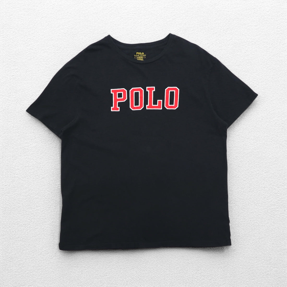 POLO RALPH LAUREN CLASSIC FIT PRINTED T-SHIRT L BLACK COTTON CLASSIC FIT