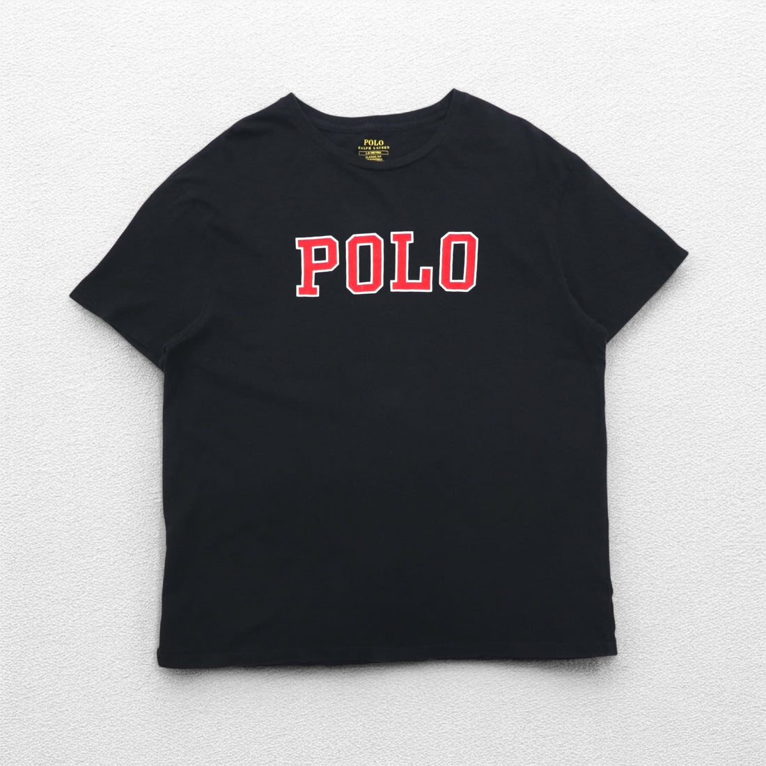 POLO RALPH LAUREN CLASSIC FIT PRINTED T-SHIRT L BLACK COTTON CLASSIC FIT