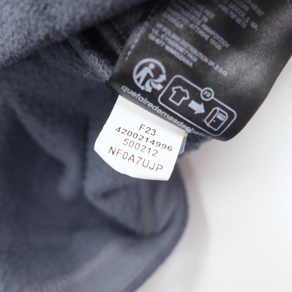 THE NORTH FACE Bicolor Fleece Jacket XXL Black Grey Polyester Logo Embroidery NF0A7UJP