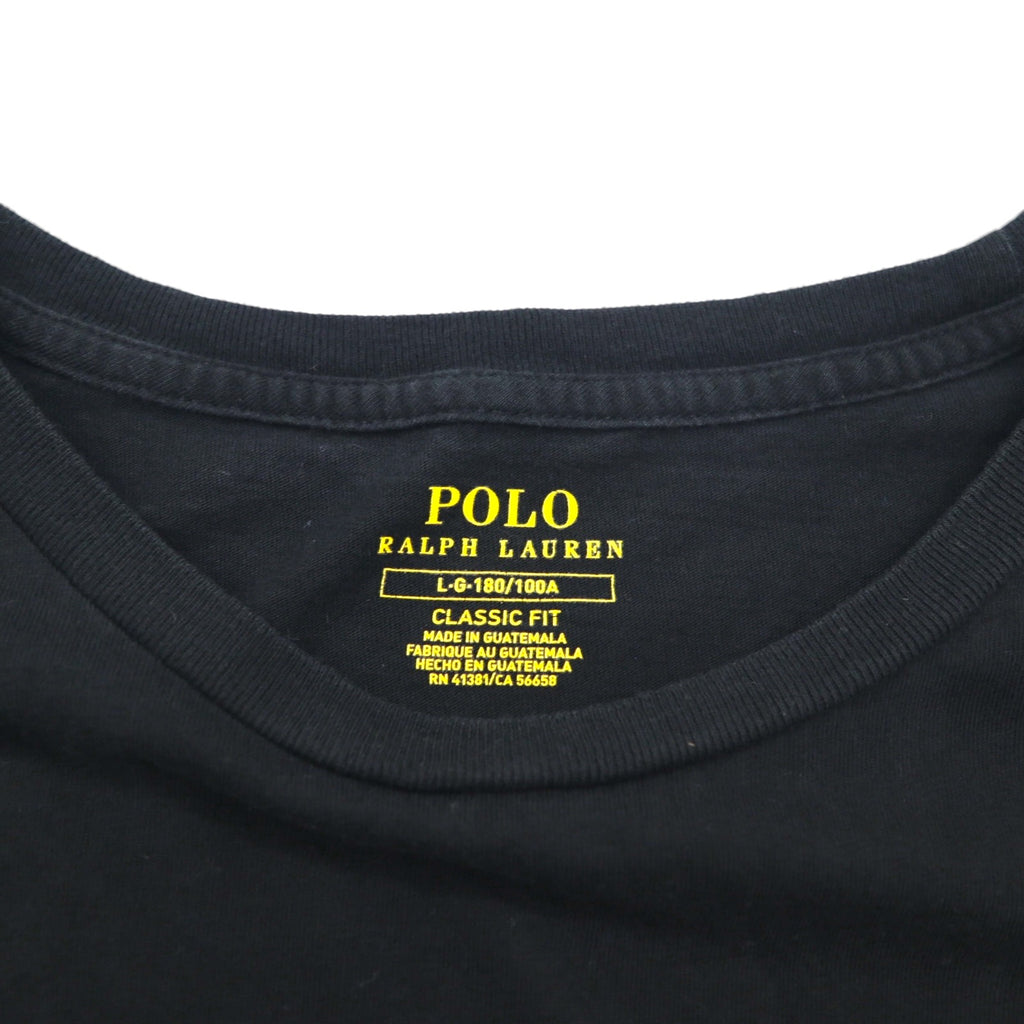 POLO RALPH LAUREN CLASSIC FIT PRINTED T-SHIRT L BLACK COTTON CLASSIC FIT