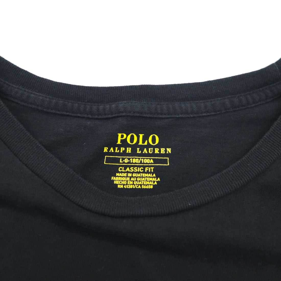 POLO RALPH LAUREN CLASSIC FIT PRINTED T-SHIRT L BLACK COTTON CLASSIC FIT