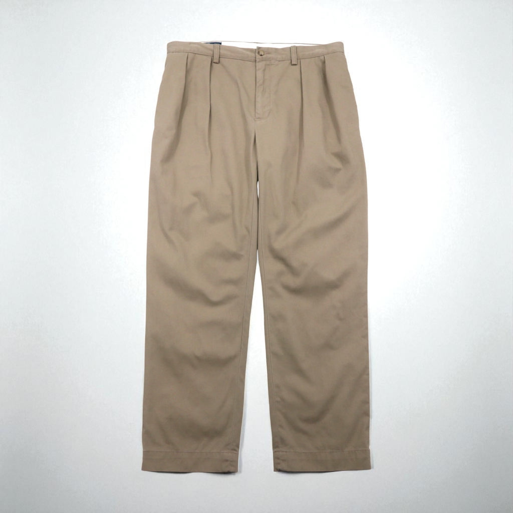 Polo Ralph Lauren 90年代 2タック ワイド チノパンツ ポロチノ L ベージュ プリーツ