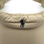 Polo by Ralph Lauren 90s Sun Visor Cap FREE Beige Small Pony Embroidery
