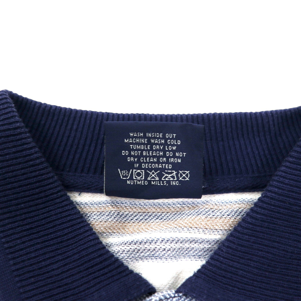 Lee SPORT 90s Striped Polo Shirt, Large, Blue, Multicolor, Cotton
