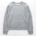 Champion リバースウィーブ REVERSE WEAVE 総柄 スウェット XL グレー 青単タグ 復刻 ホンジュラス製
