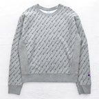 Champion リバースウィーブ REVERSE WEAVE 総柄 スウェット XL グレー 青単タグ 復刻 ホンジュラス製