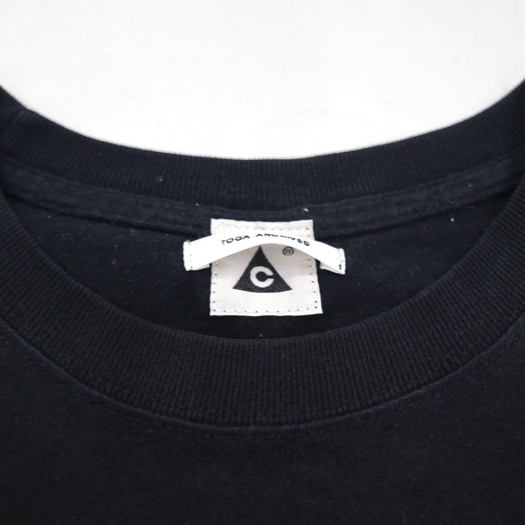 TOGA ARCHIVES x Mongolian Chops Toga Ai Embroidered T-shirt M Black Cotton Osaka store exclusive
