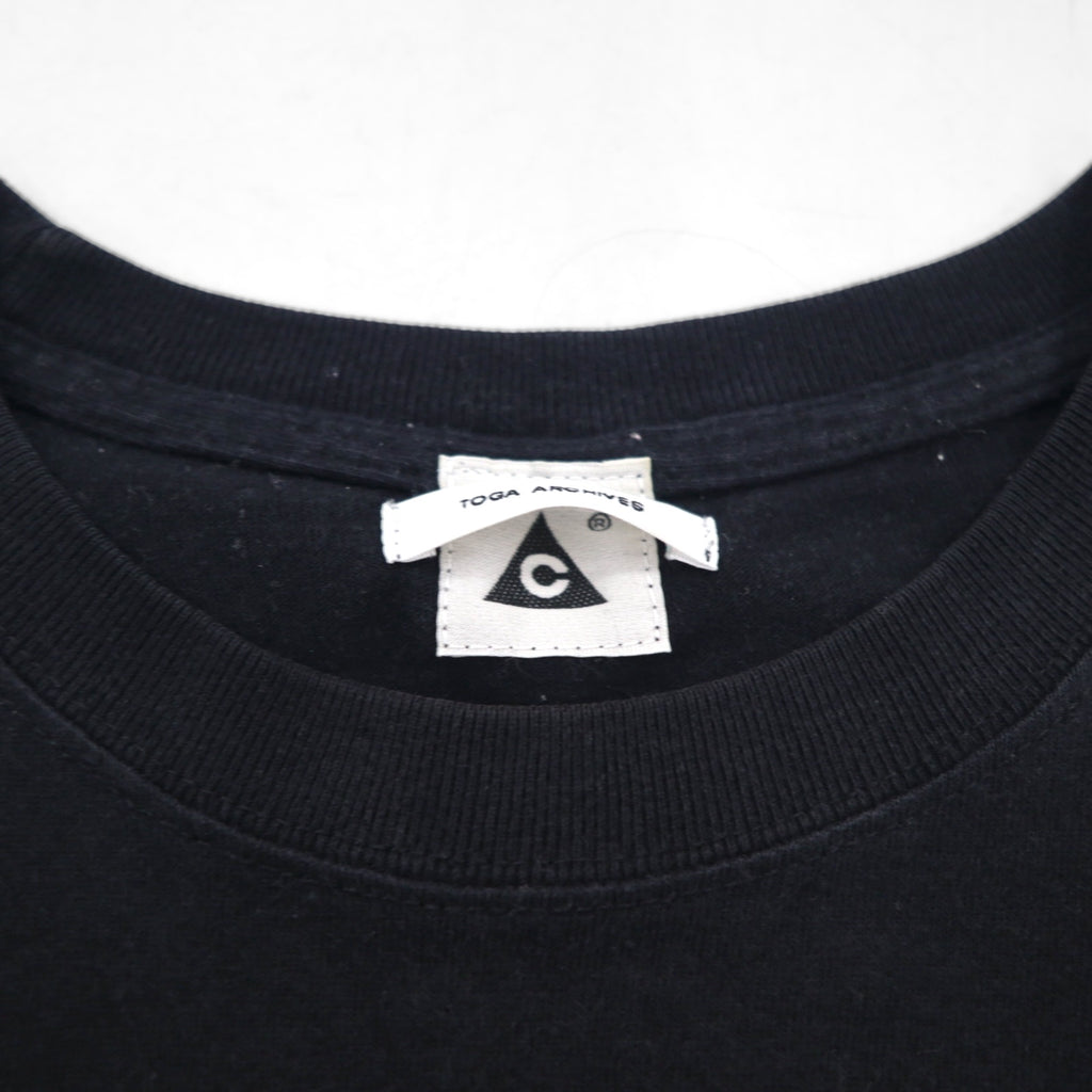 TOGA ARCHIVES x Mongolian Chops Toga Ai Embroidered T-shirt M Black Cotton Osaka store exclusive