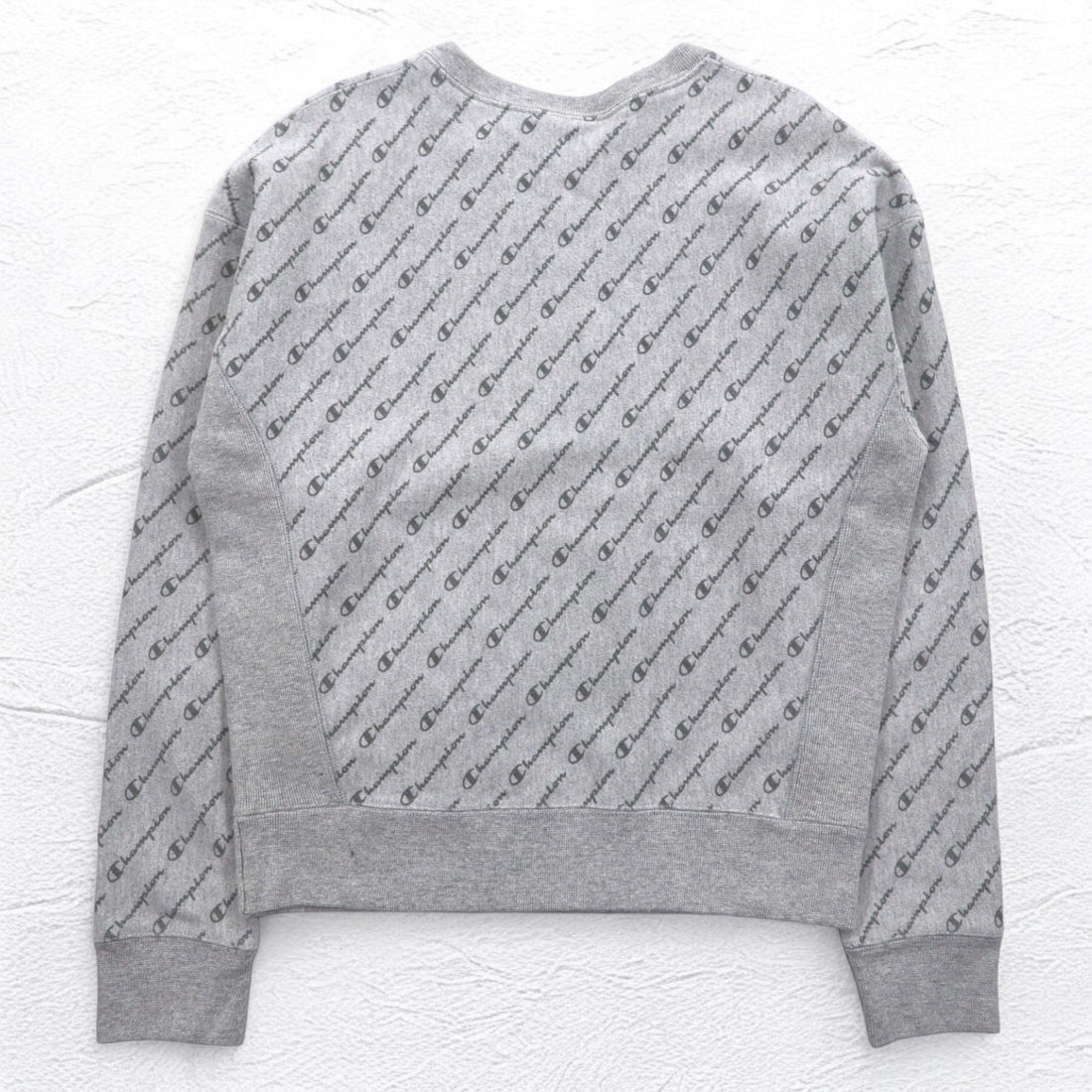 Champion リバースウィーブ REVERSE WEAVE 総柄 スウェット XL グレー 青単タグ 復刻 ホンジュラス製