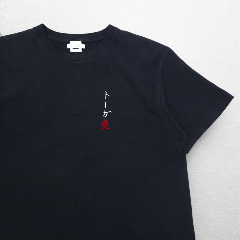 TOGA ARCHIVES x Mongolian Chops Toga Ai Embroidered T-shirt M Black Cotton Osaka store exclusive