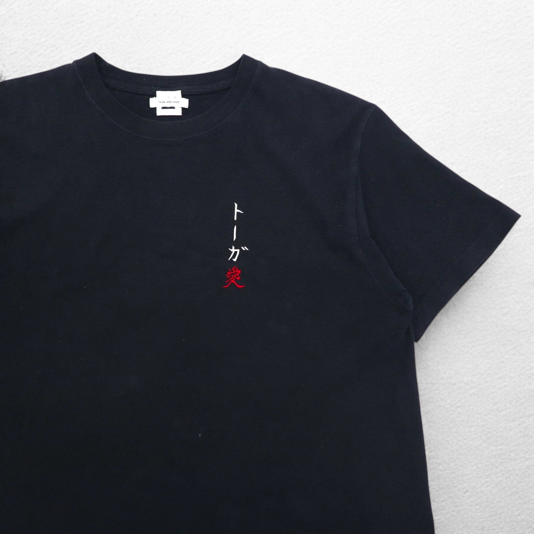 TOGA ARCHIVES x Mongolian Chops Toga Ai Embroidered T-shirt M Black Cotton Osaka store exclusive