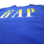 GAP Logo Print T-shirt L Blue Cotton GRADIENT LOGO CRISP ROYAL BL TEE 579588-03