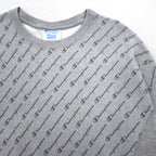 Champion リバースウィーブ REVERSE WEAVE 総柄 スウェット XL グレー 青単タグ 復刻 ホンジュラス製