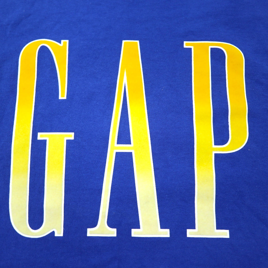 GAP Logo Print T-shirt L Blue Cotton GRADIENT LOGO CRISP ROYAL BL TEE 579588-03