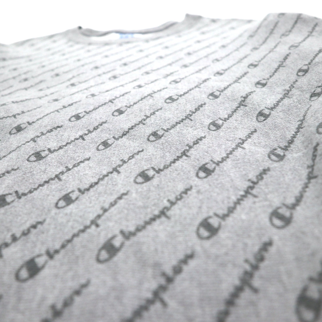 Champion リバースウィーブ REVERSE WEAVE 総柄 スウェット XL グレー 青単タグ 復刻 ホンジュラス製