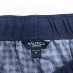 NAUTICA Pajama Pants Easy Pants M Navy Check Polyester