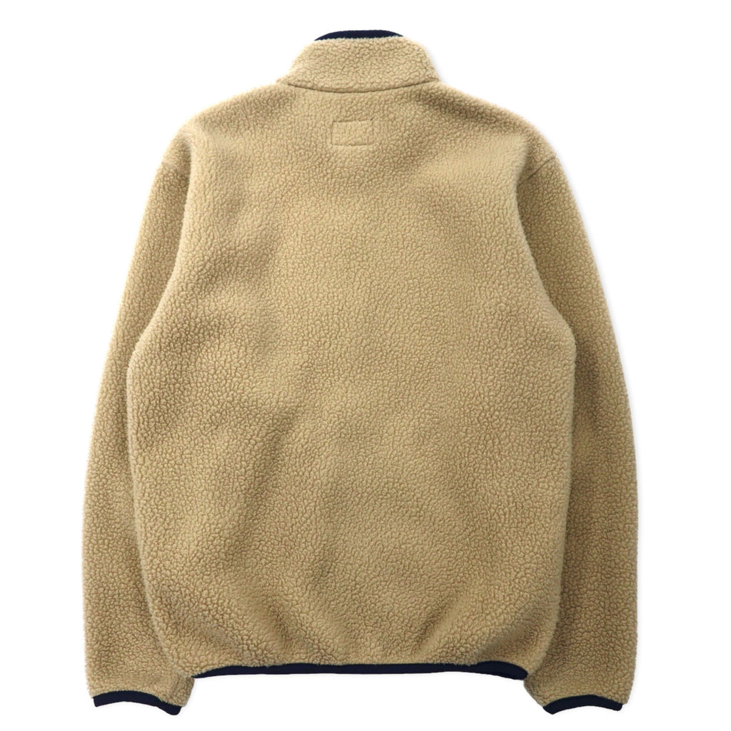 LLBean USA Full Zip Fleece Jacket S Cream Polyester 0D437
