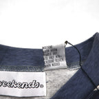 90年代 weekends ネイティブ柄 Tシャツ L グレー 総柄 ボーダー コットン 未使用品