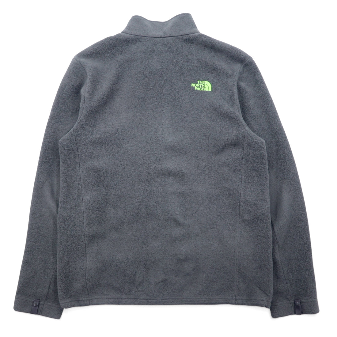 THE NORTH FACE フリースジャケット L グレー ポリエステル ロゴ刺繍 ドローコード エルサルバドル製