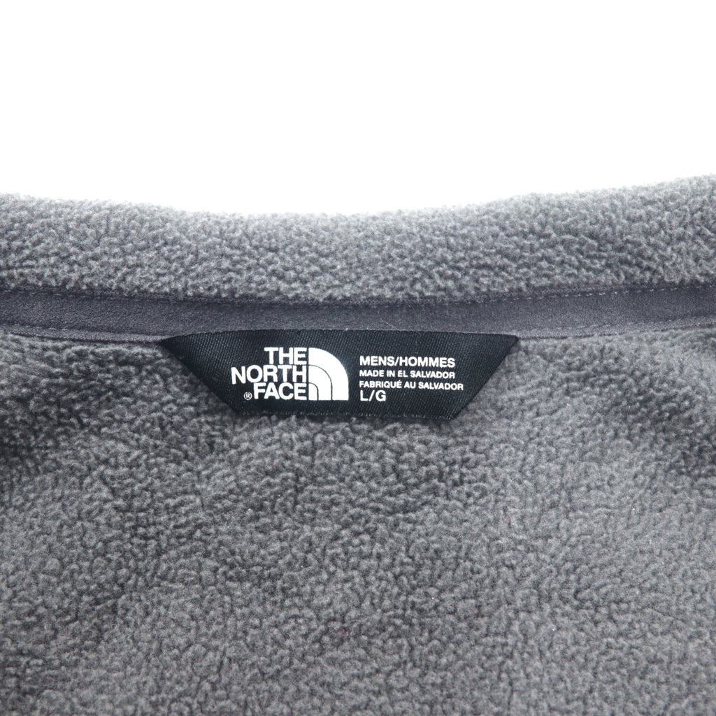 THE NORTH FACE フリースジャケット L グレー ポリエステル ロゴ刺繍 ドローコード エルサルバドル製
