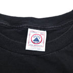 HARLEY DAVIDSON USA MADE DELTA BODY FIRE PATTERN T-SHIRT 2XL BLACK LOGO PRINT PRO WEIGHT