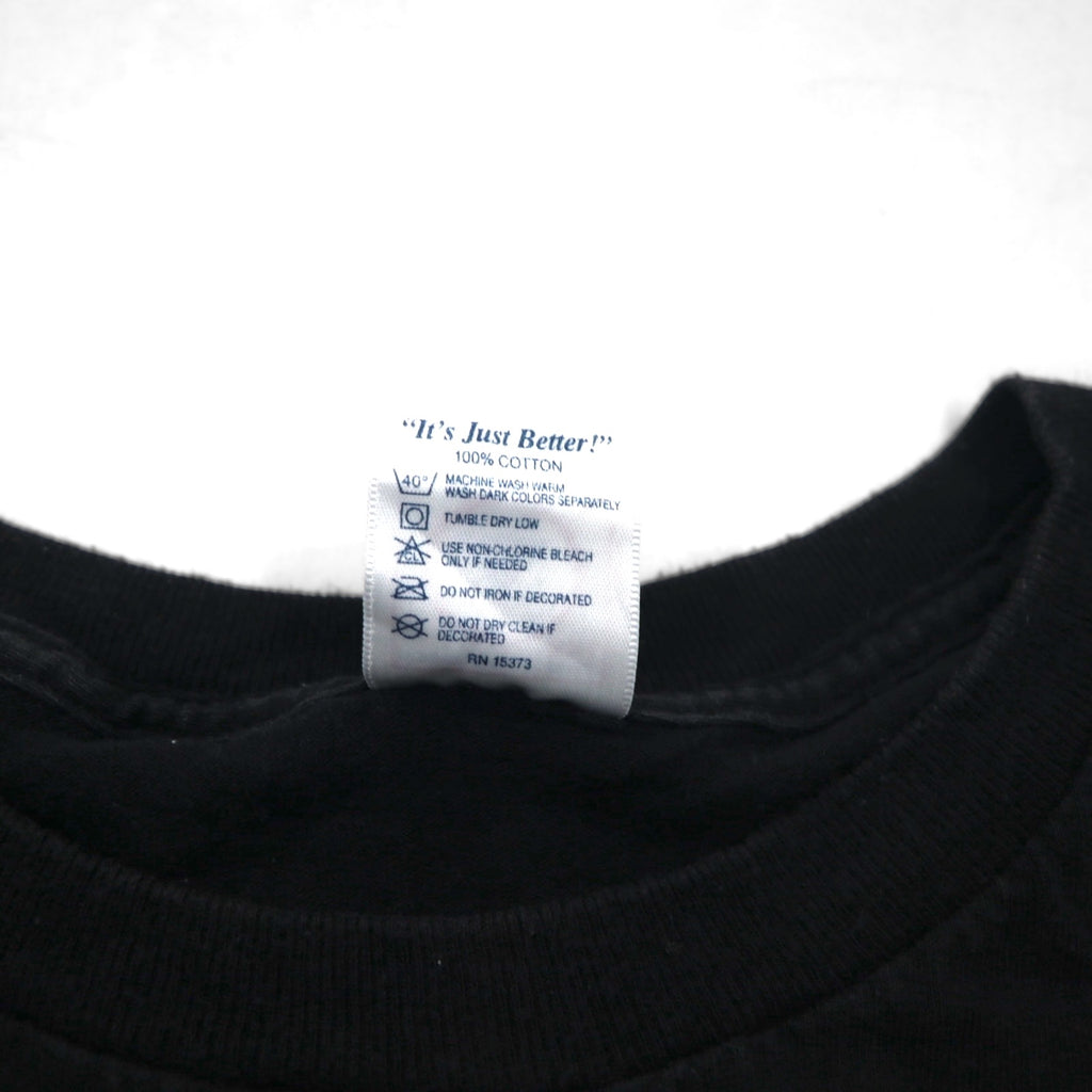 HARLEY DAVIDSON USA MADE DELTA BODY FIRE PATTERN T-SHIRT 2XL BLACK LOGO PRINT PRO WEIGHT
