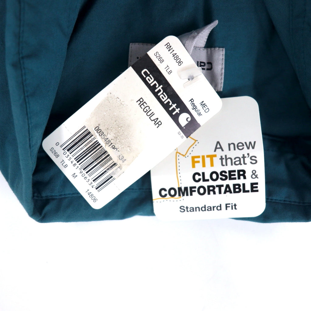carhartt WIP 半袖 ワークシャツ M グリーン コットン Short Sleeve Lightweight Woven Shirt S268 未使用品