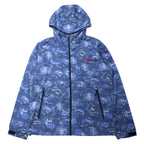 日本然リトテ-古着オンライン-Columbia ヘイゼンパターンドジャケット XL ブルー 総柄 ナイロン 撥水 パッカブル HAZEN PATTERNED JACKET PM3728-COLUMBIA Haisen Pattern Jacket XL Blue Patterned Nylon Water -repellent Packable Hazen Patterned Jacket PM3728