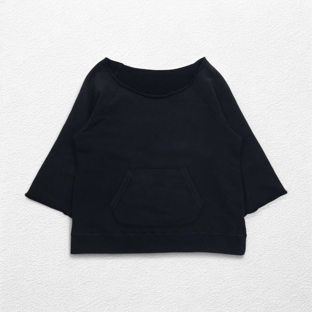 SUNSEA カットオフ POP ART スウェット FREE ブラック フロントポケット