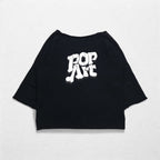 SUNSEA カットオフ POP ART スウェット FREE ブラック フロントポケット