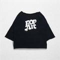 SUNSEA カットオフ POP ART スウェット FREE ブラック フロントポケット