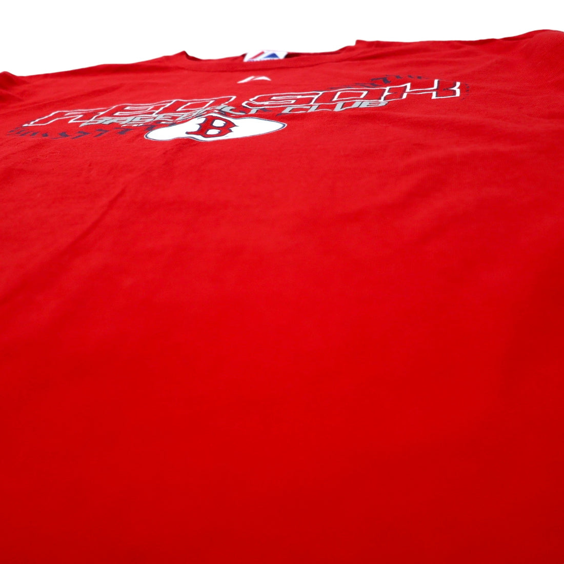 majestic USA made 00s MLB print T-shirt L red cotton RED SOX BASEBALL CLUB