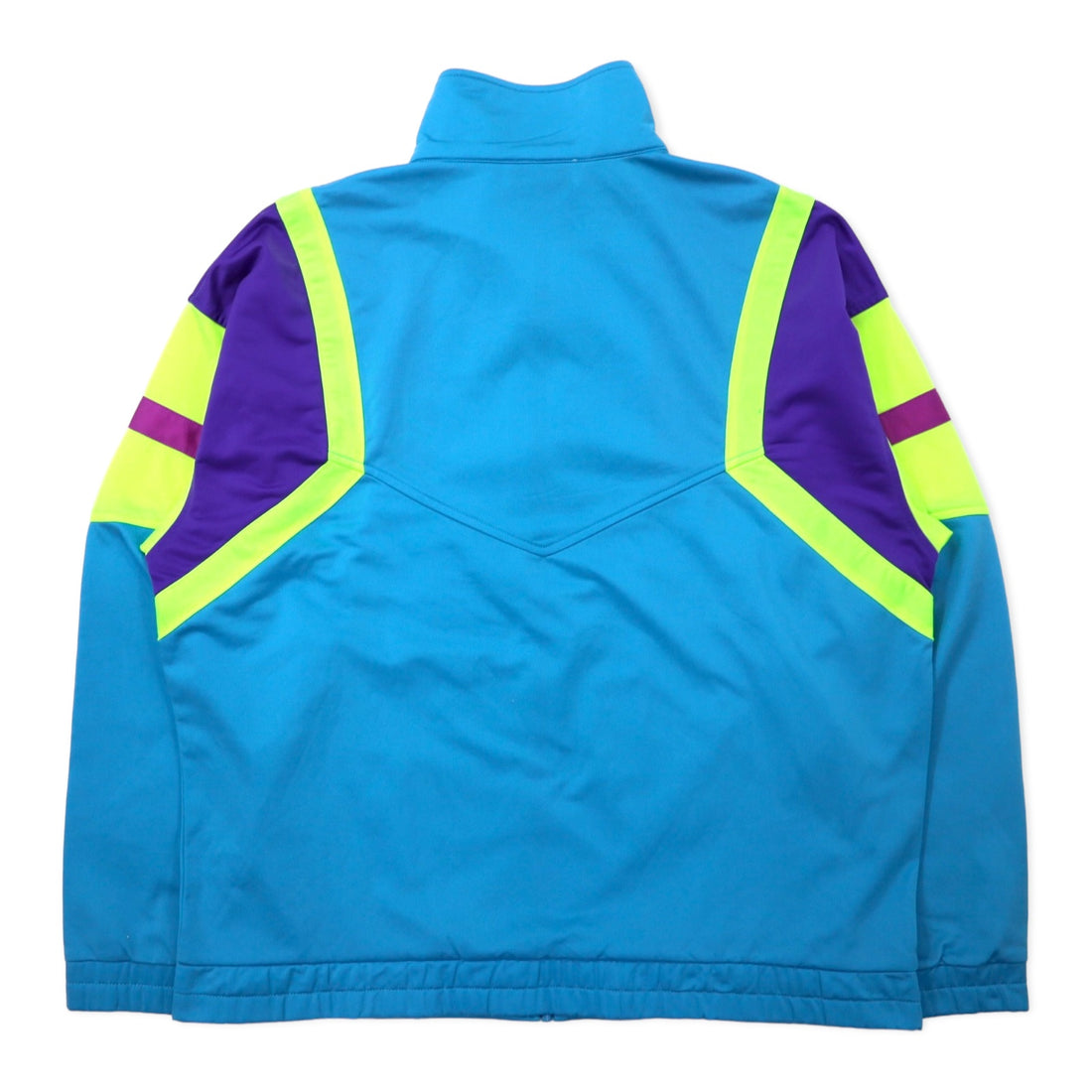 FILA 90s Track Jacket Jersey XL Blue Color Block Polyester Logo Embroidery