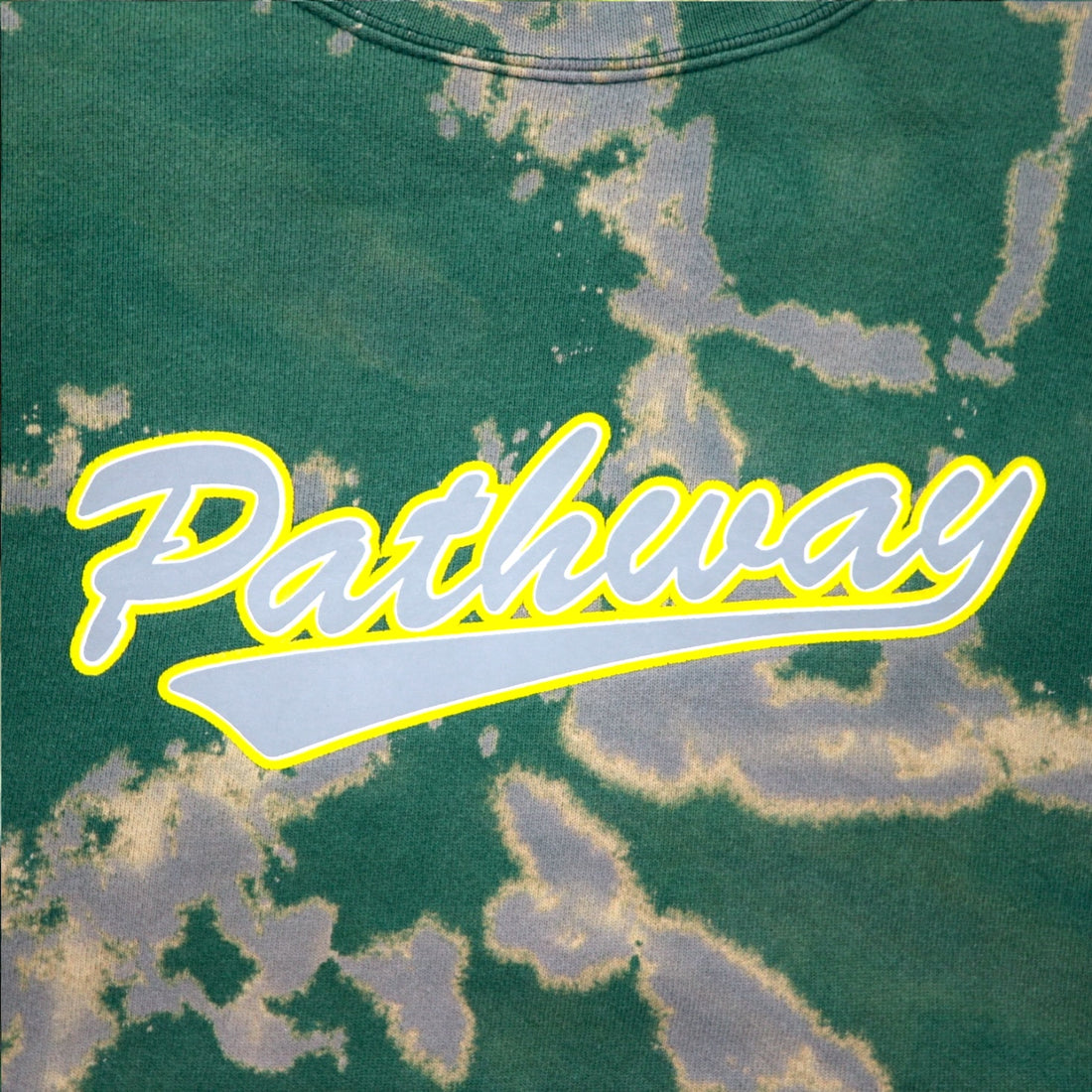Lee 90s Pathway SKATEBOARDS Sweatshirt XL Green Tie-dye Premium Cotton Made in Mexico