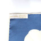 BVLGARI Italian Silk Scarf Navy All-over Print by Davide Pizzigoni