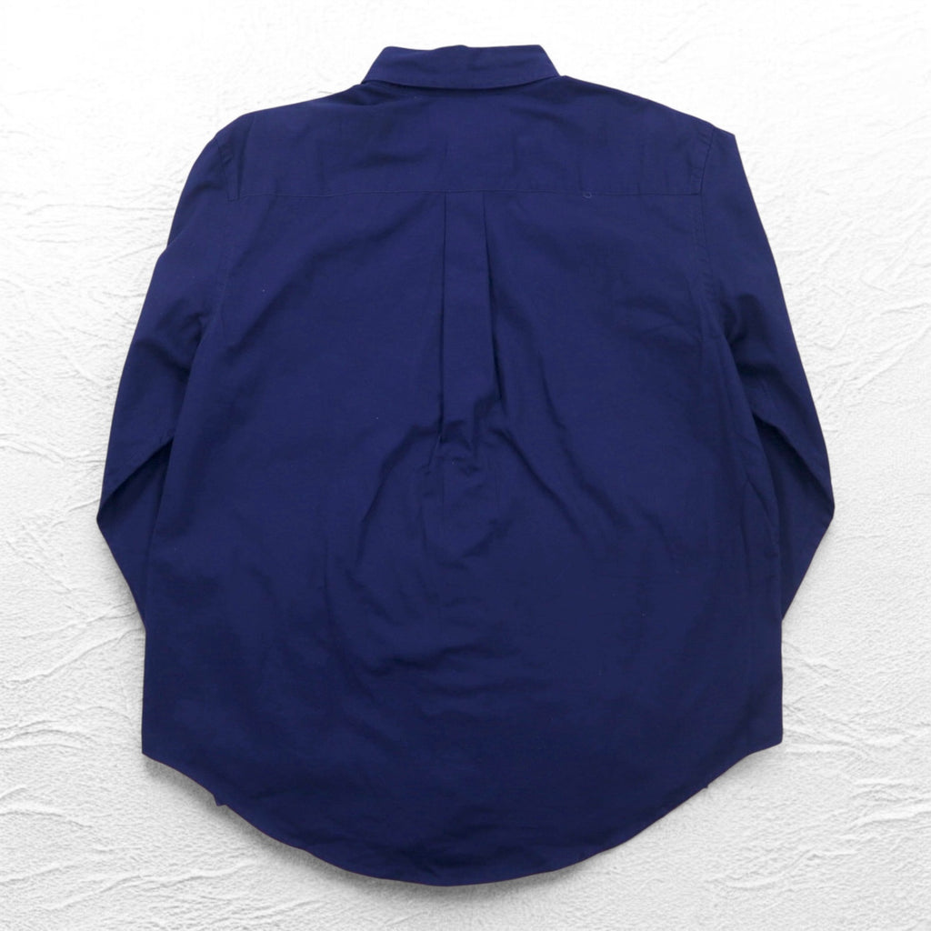 CHAPS Button-down Shirt L Navy elbow patch chest pocket one-point logo embroidery