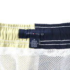 TOMMY HILFIGER バイカラー イージー ショートパンツ スイムショーツ M ベージュ ネイビー ポリエステル 水陸両用