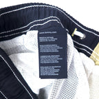TOMMY HILFIGER バイカラー イージー ショートパンツ スイムショーツ M ベージュ ネイビー ポリエステル 水陸両用