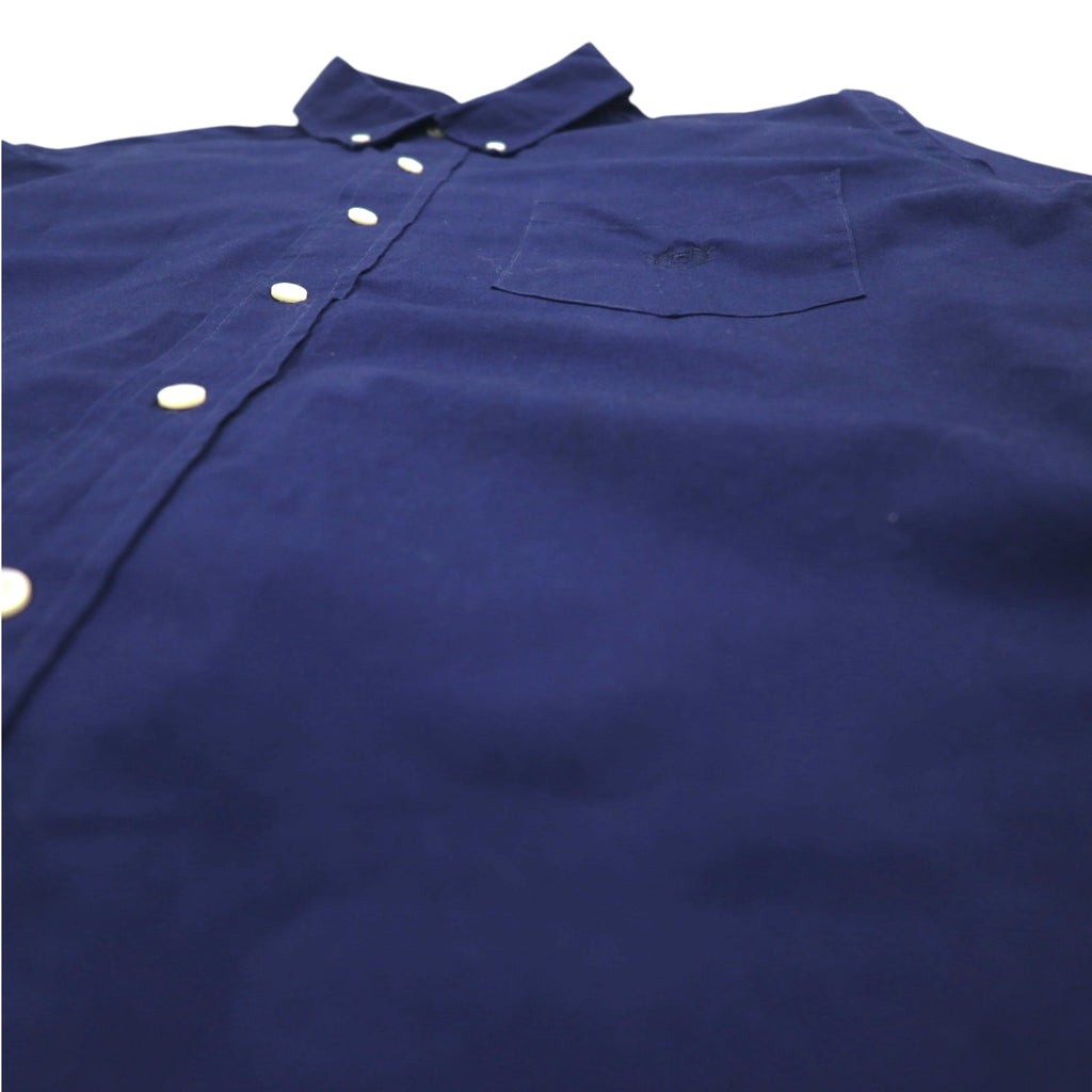 CHAPS Button-down Shirt L Navy elbow patch chest pocket one-point logo embroidery